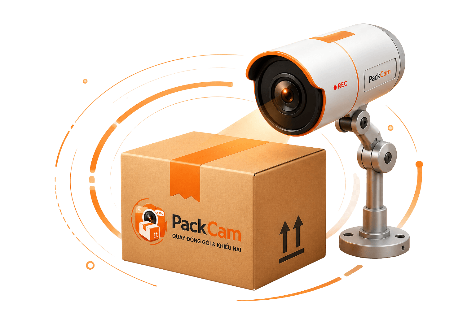 Camera PackCam ghi hình kiện hàng trong quy trình đóng gói